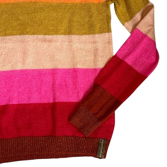Scotch & Soda Women’s Sz M Rainbow Stripe Sweater Crewneck Pullover - Picture 6 of 12
